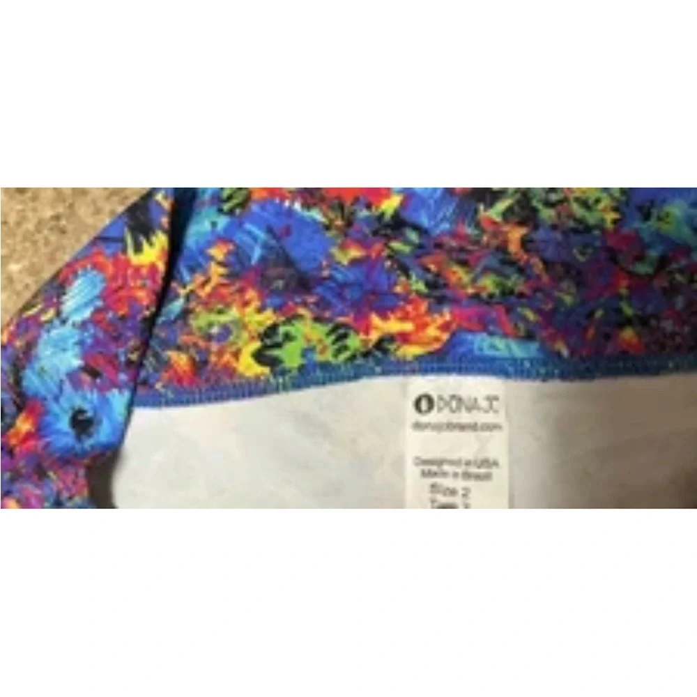 Dona Jo Vibrant Multicolor Women's Leggings - Picture 3 of 5